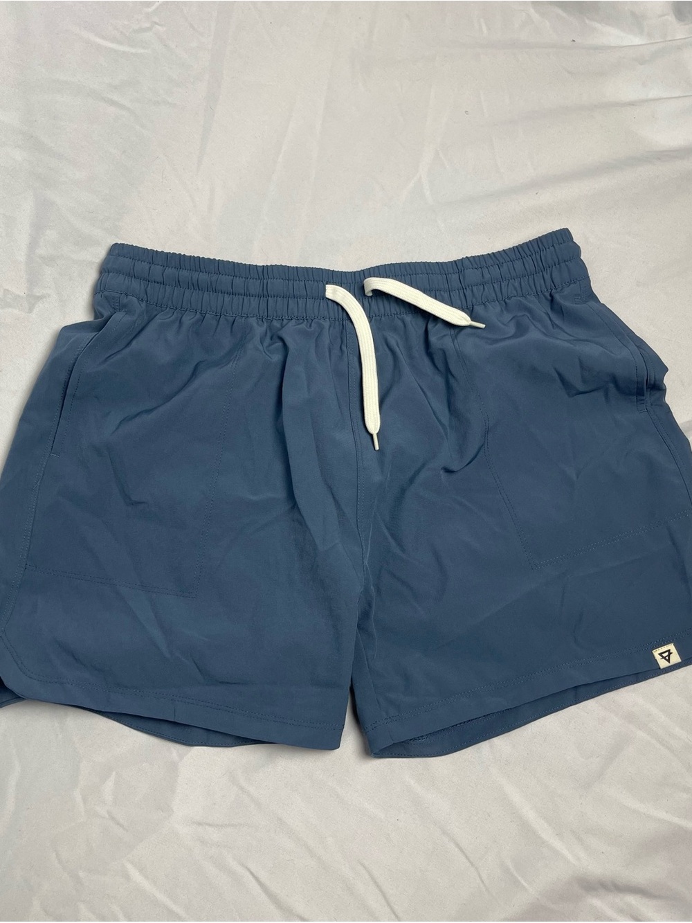 Women's Athletic Drawstring Shorts in Slate Blue
